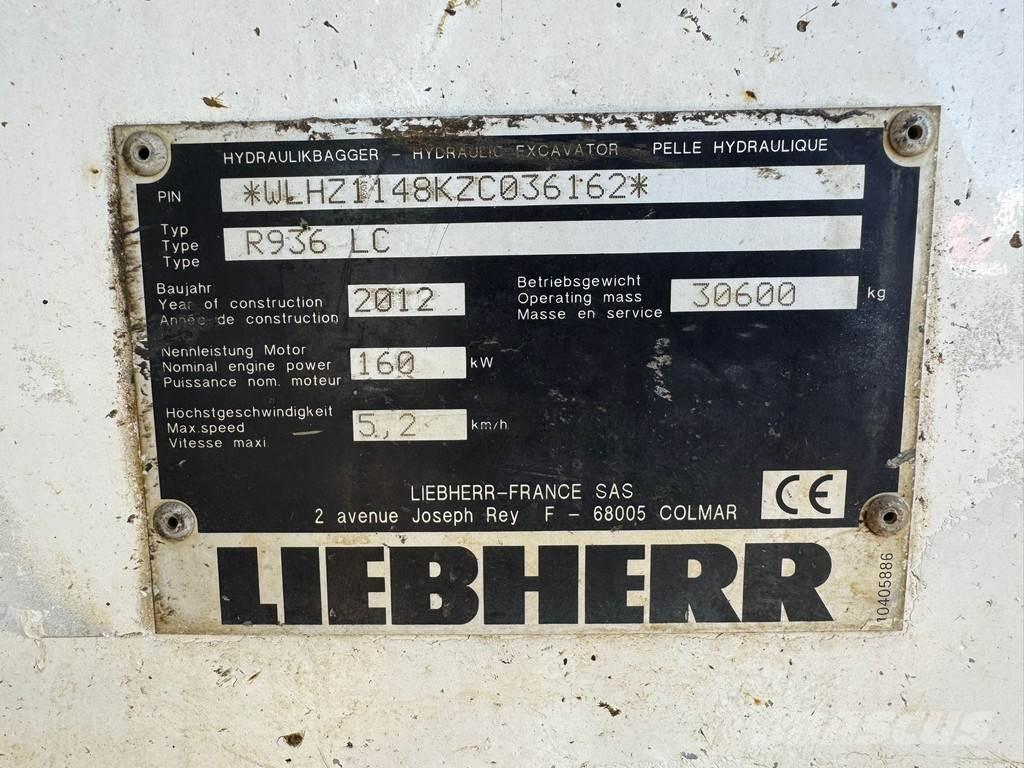 Liebherr R936 LC Paletli ekskavatörler