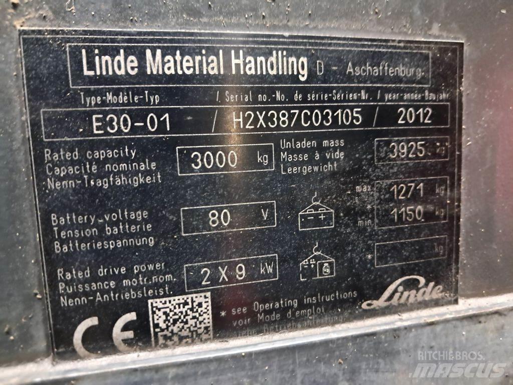 Linde E30-01 Elektrikli forkliftler