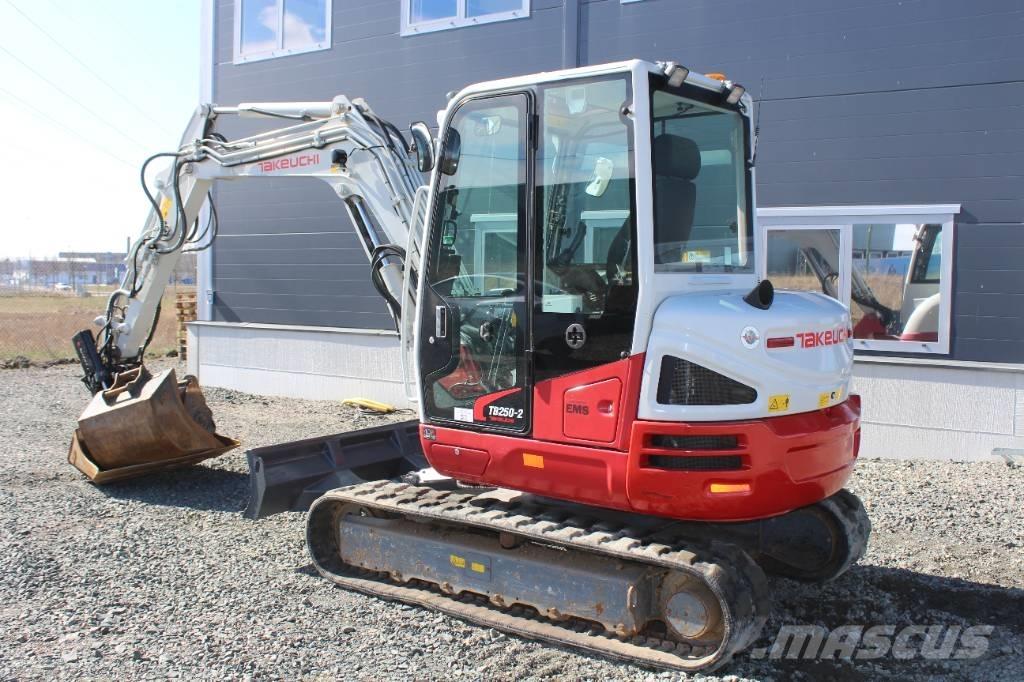 Takeuchi TB 250 Mini ekskavatörler, 7 tona dek