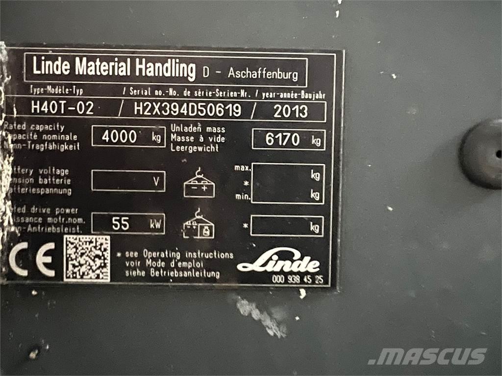 Linde H40T-02 LPG'li forkliftler