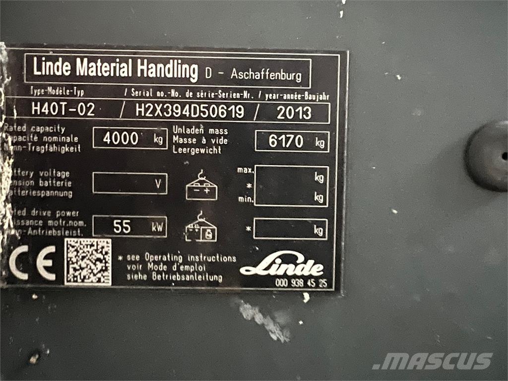 Linde H40T-02 LPG'li forkliftler