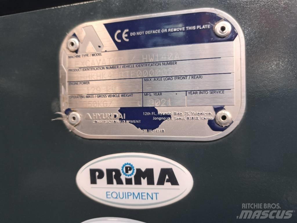 Hyundai HW140A Lastik tekerli ekskavatörler
