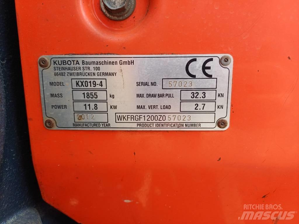Kubota KX 019-4 Mini ekskavatörler, 7 tona dek