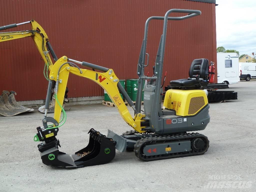 Wacker Neuson 803 Mini ekskavatörler, 7 tona dek