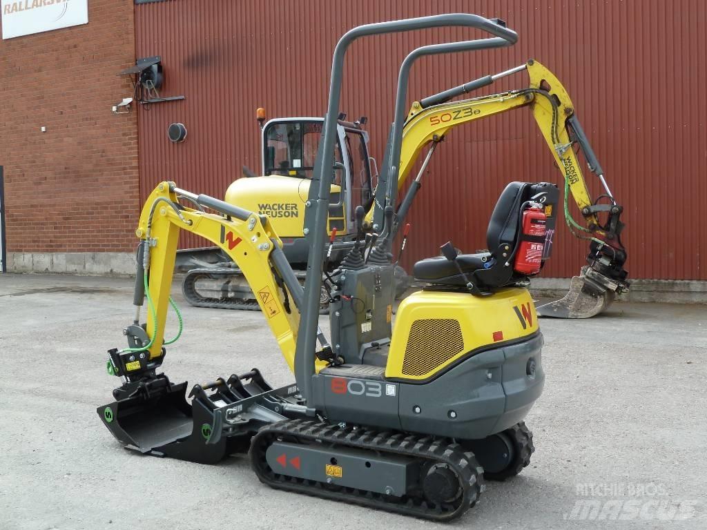 Wacker Neuson 803 Mini ekskavatörler, 7 tona dek