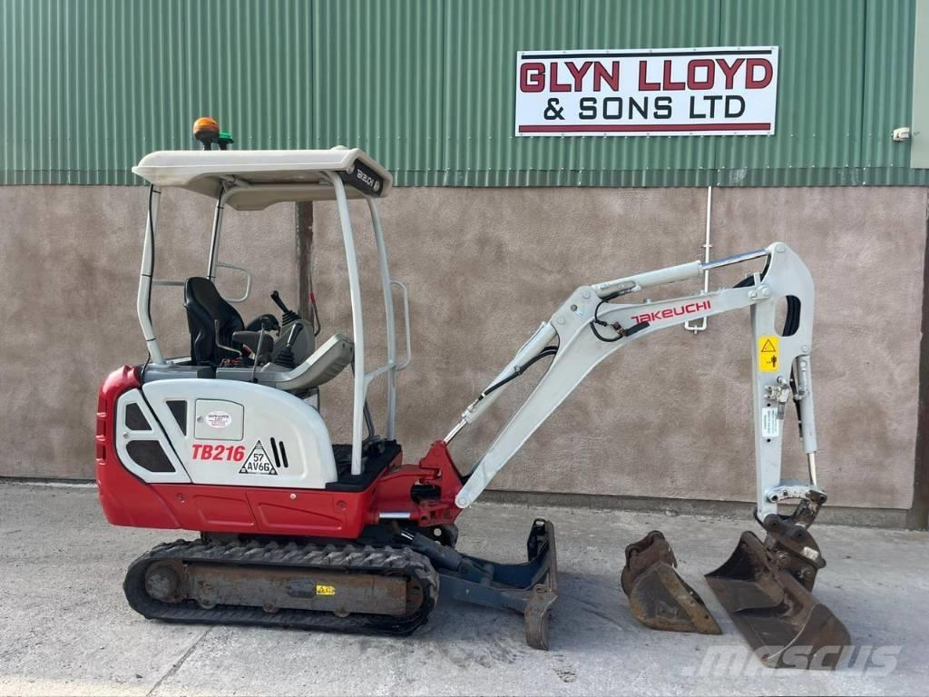 Takeuchi TB 216 Mini ekskavatörler, 7 tona dek