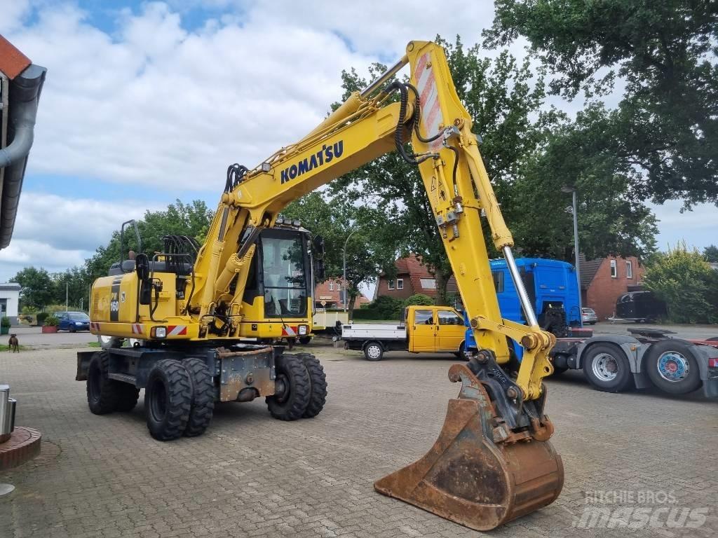 Komatsu PW 160-7E0 Lastik tekerli ekskavatörler