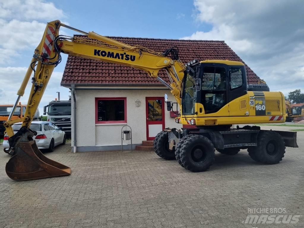 Komatsu PW 160-7E0 Lastik tekerli ekskavatörler