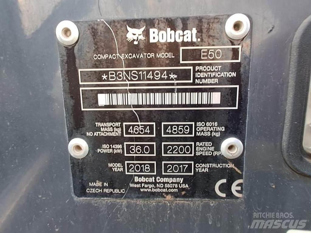 Bobcat E50 Mini ekskavatörler, 7 tona dek