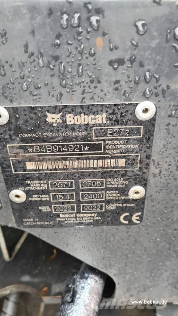 Bobcat E 27z Mini ekskavatörler, 7 tona dek