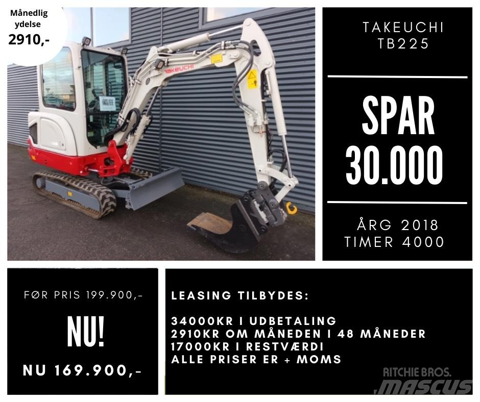 Takeuchi tb225 Mini ekskavatörler, 7 tona dek