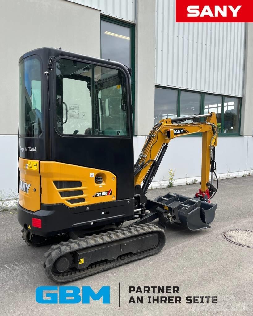 Sany SY 18 C Mini ekskavatörler, 7 tona dek
