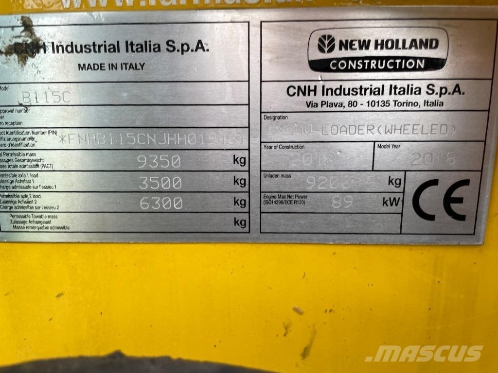 New Holland B115C Kazıcı yükleyiciler - beko loder