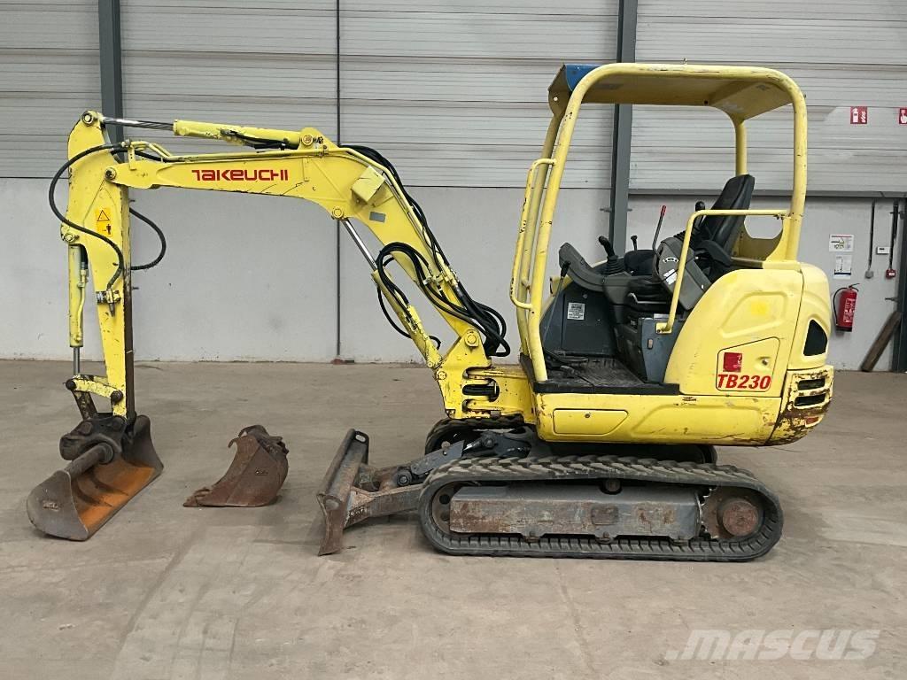 Takeuchi TB 230 Mini ekskavatörler, 7 tona dek