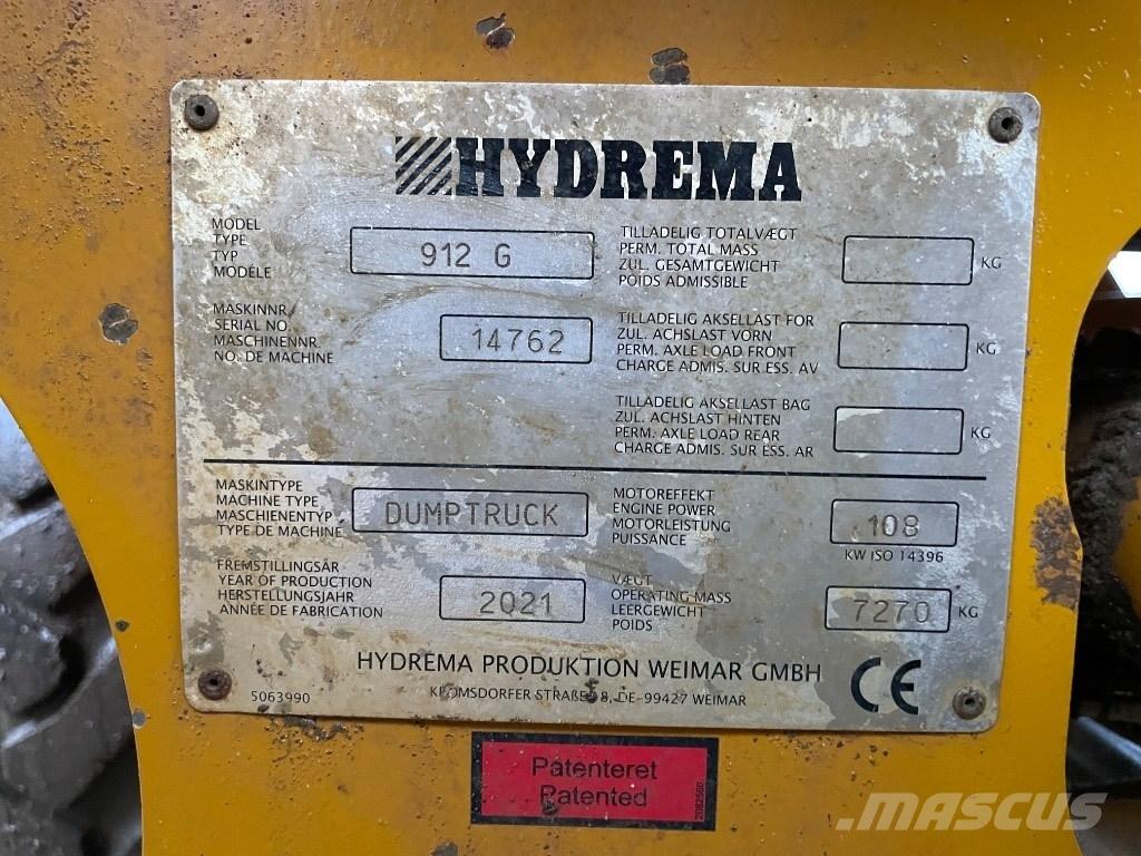 Hydrema 912 G Belden kirma kaya kamyonu
