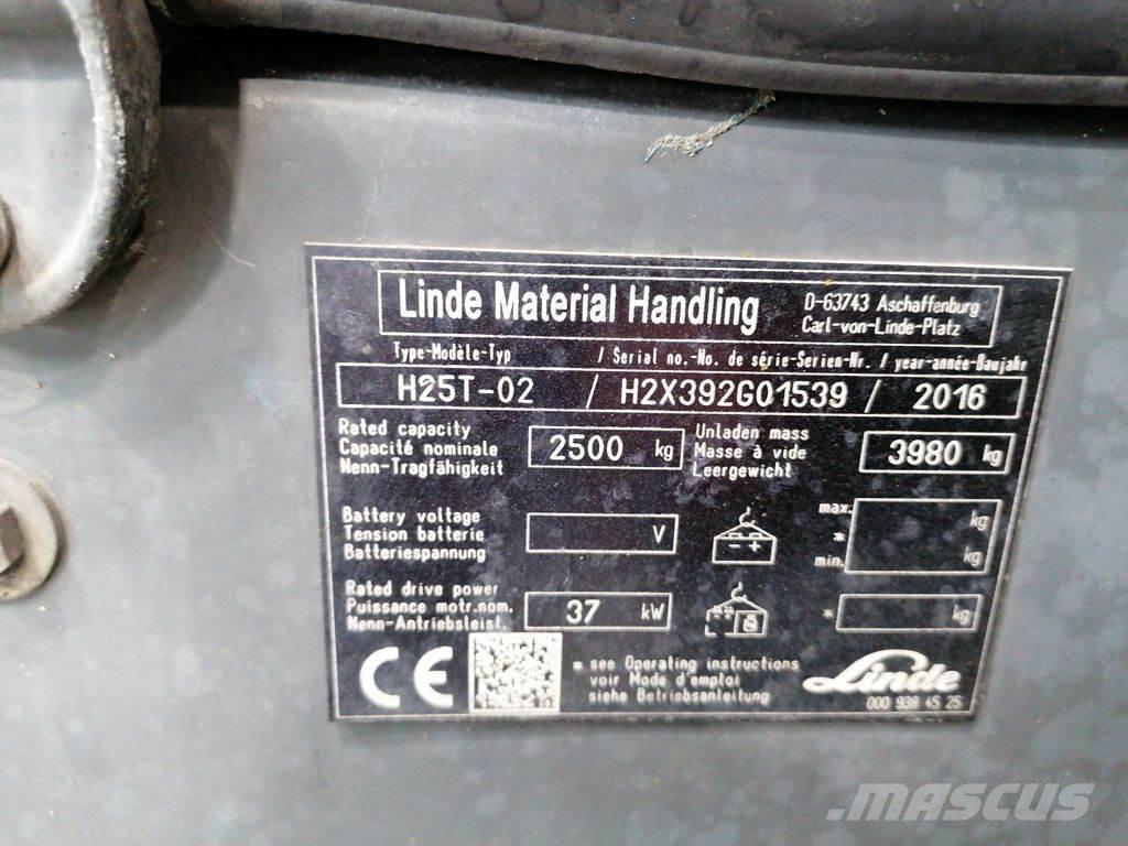 Linde H25T-02 LPG'li forkliftler