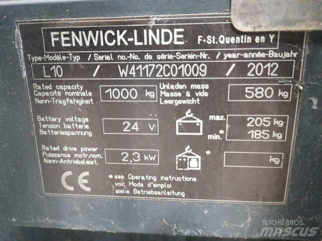 Linde L10 Yaya kumandali istif makinasi