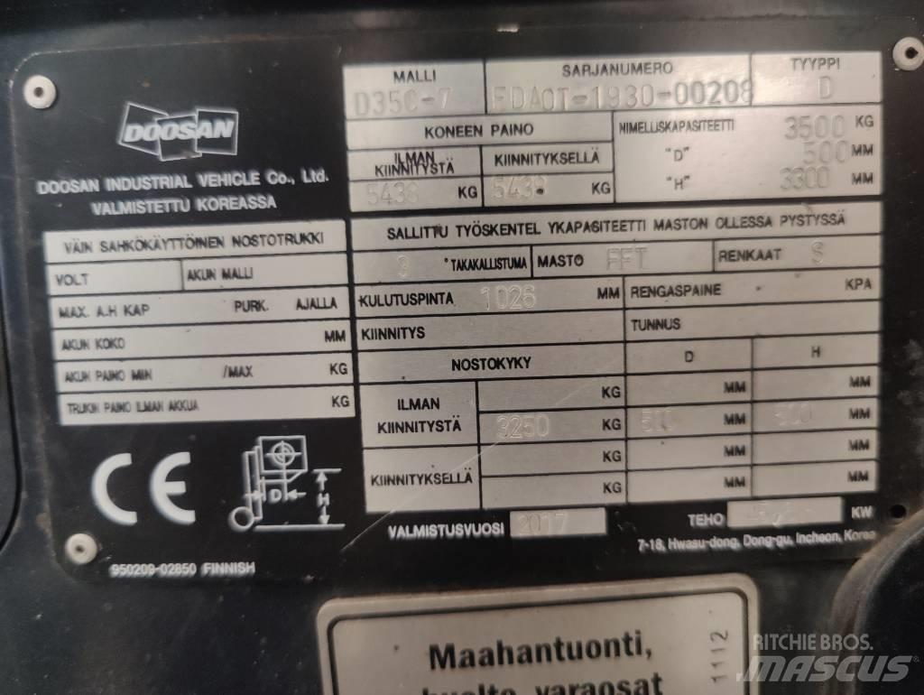 Doosan D 35 C-7 Dizel forkliftler