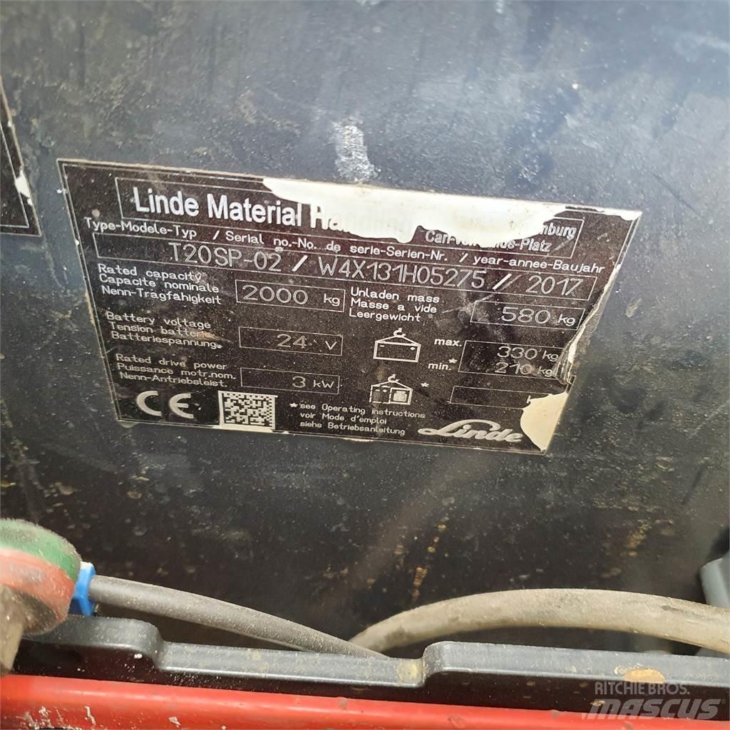 Linde T20SP kurz Düsük seviye kaldirici
