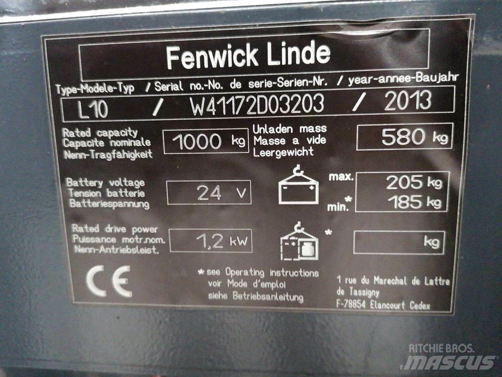 Linde L10 Yaya kumandali istif makinasi