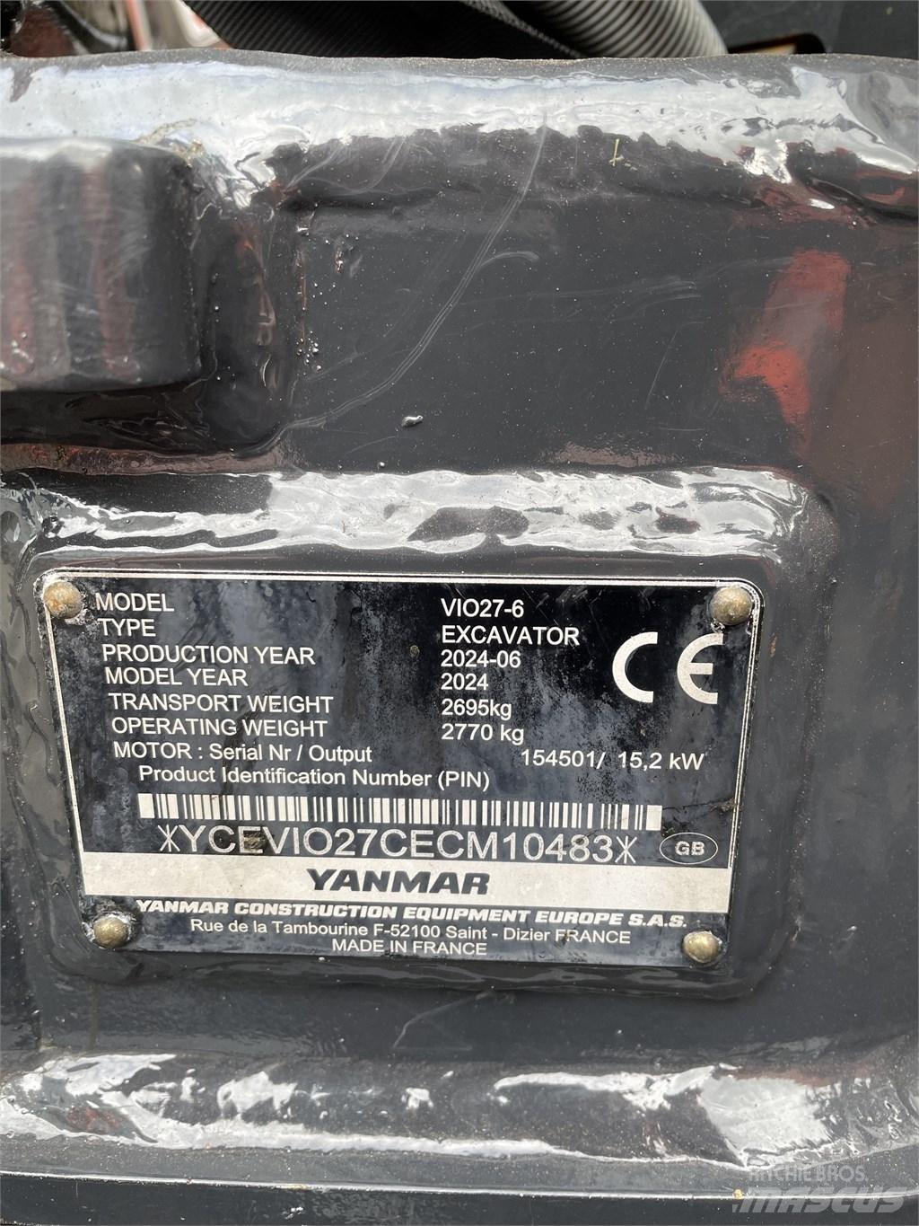 Yanmar Vio 27 Mini ekskavatörler, 7 tona dek