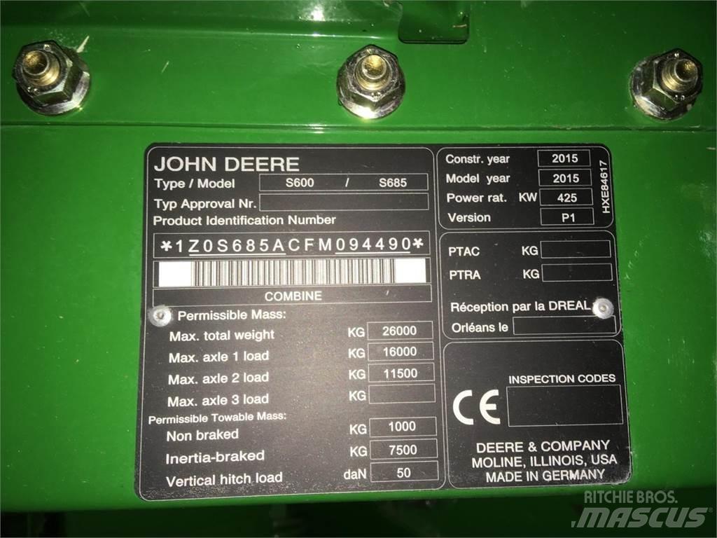 John Deere S685 Biçerdöverler