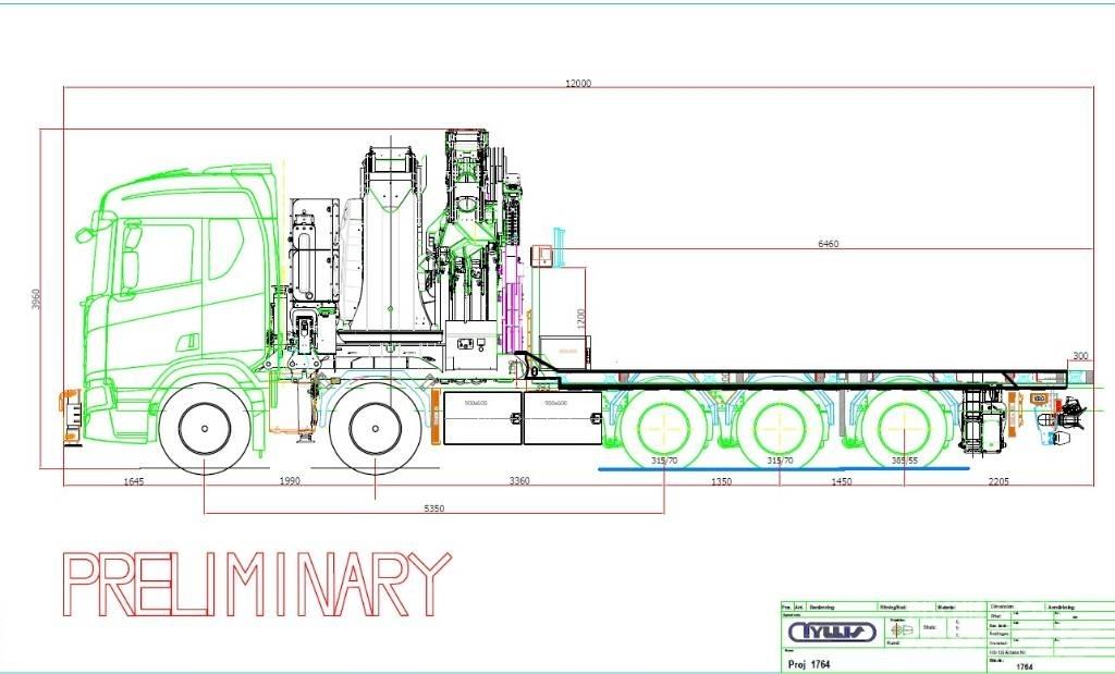 Scania R660 Araç üzeri vinçler
