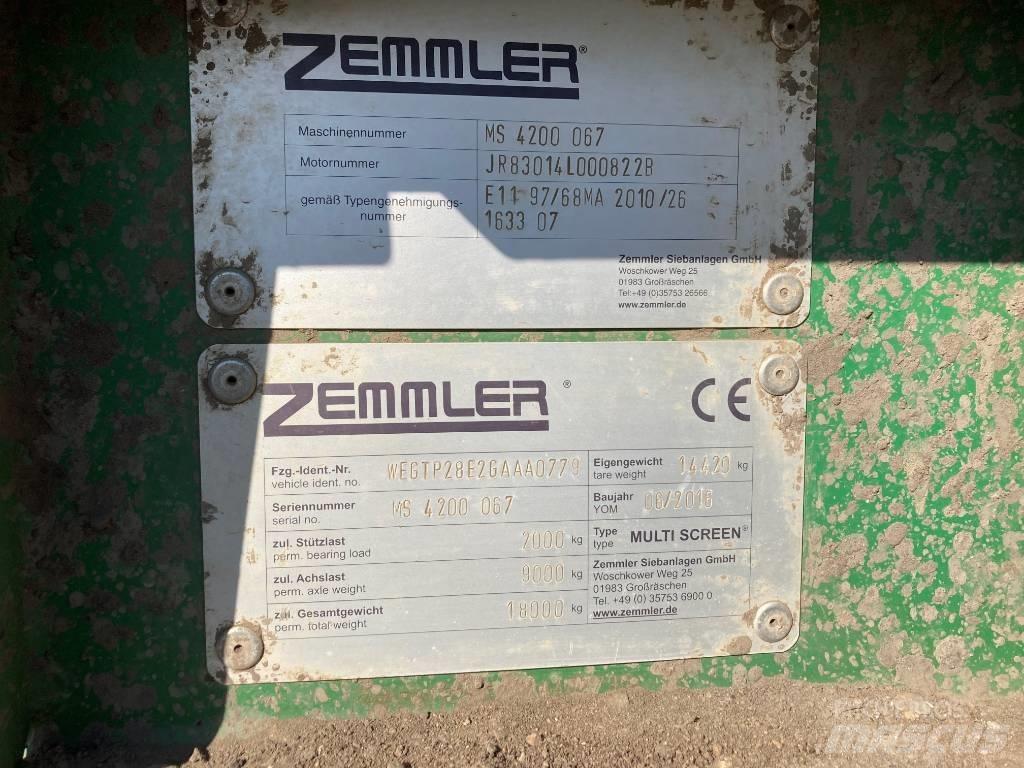 Zemmler MS4200 Gezer eleyiciler