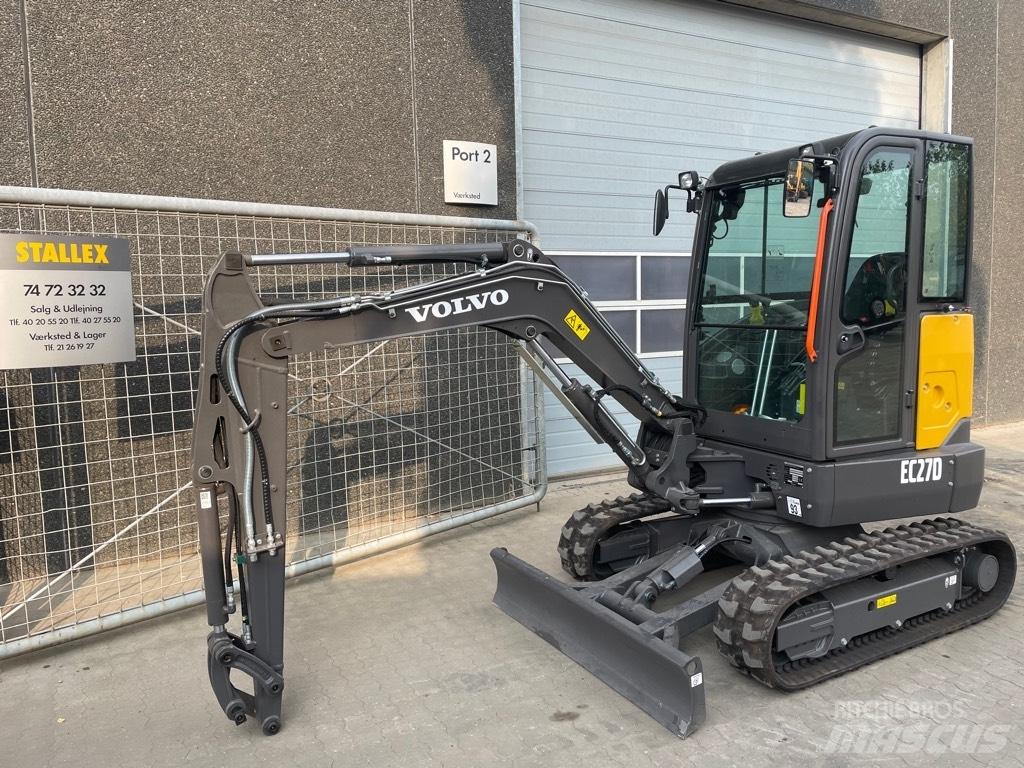 Volvo EC27D Mini ekskavatörler, 7 tona dek