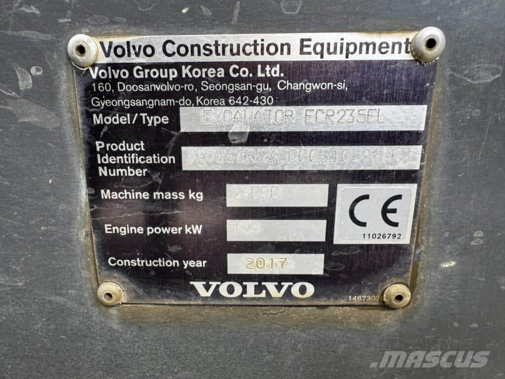 Volvo ECR235EL Paletli ekskavatörler