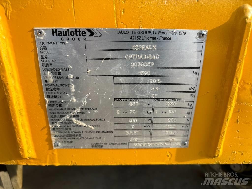 Haulotte OPTIMUM 8 Makasli platformlar