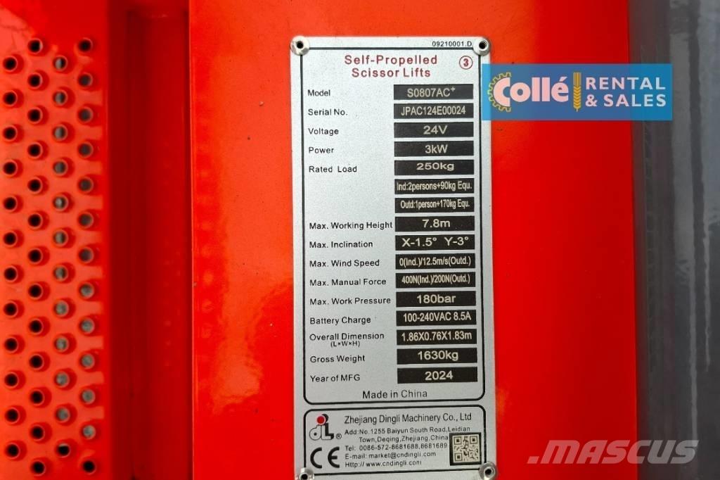 Dingli S0807AC+ | 2025 Makasli platformlar