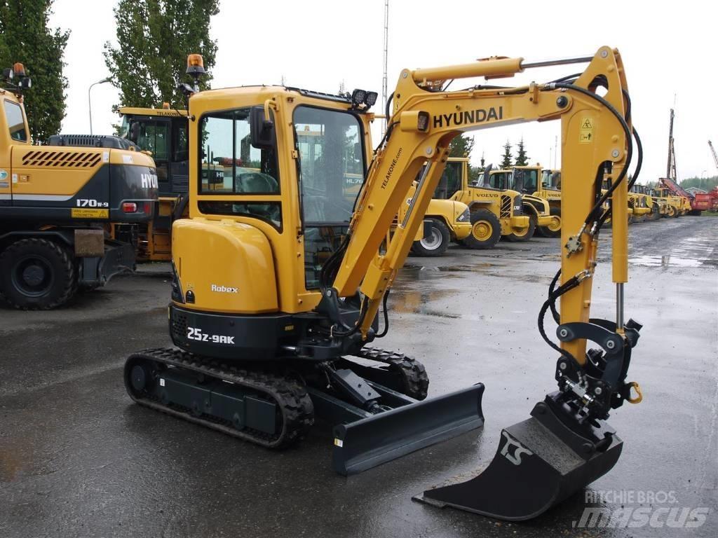 Hyundai R25Z-9AK Mini ekskavatörler, 7 tona dek