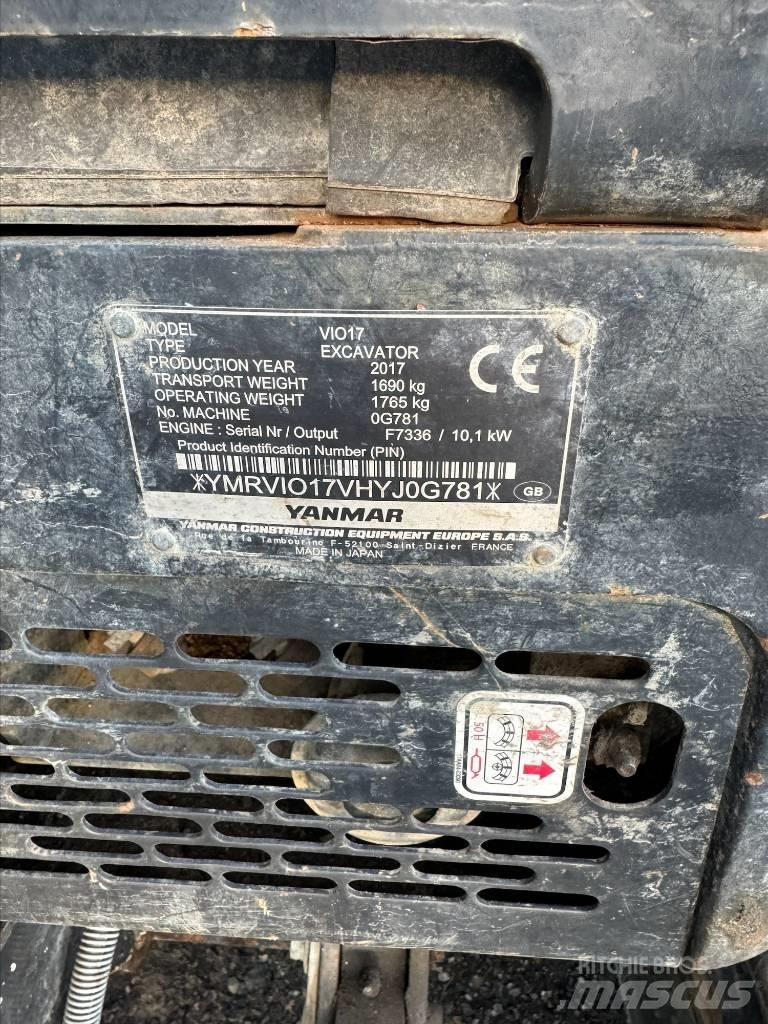 Yanmar Vio 17 Mini ekskavatörler, 7 tona dek