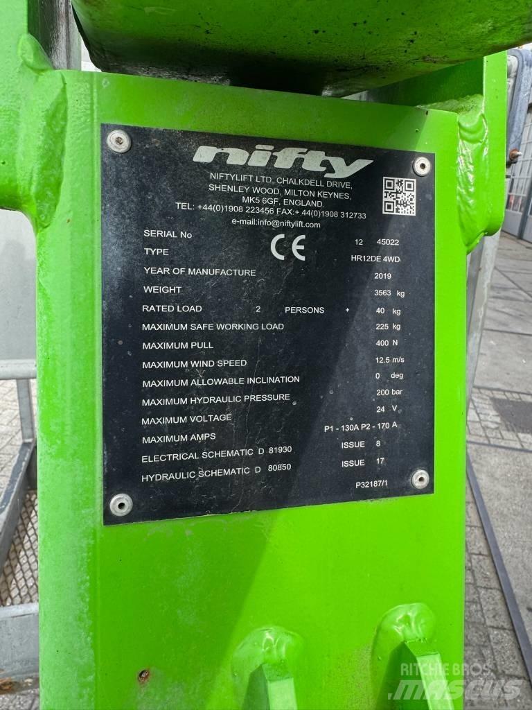 Niftylift HR 12 D E Körüklü personel platformları