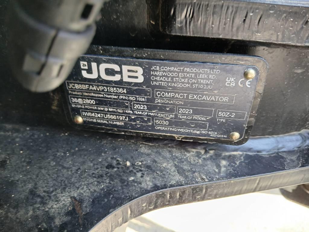JCB 50 Z-2 Mini ekskavatörler, 7 tona dek