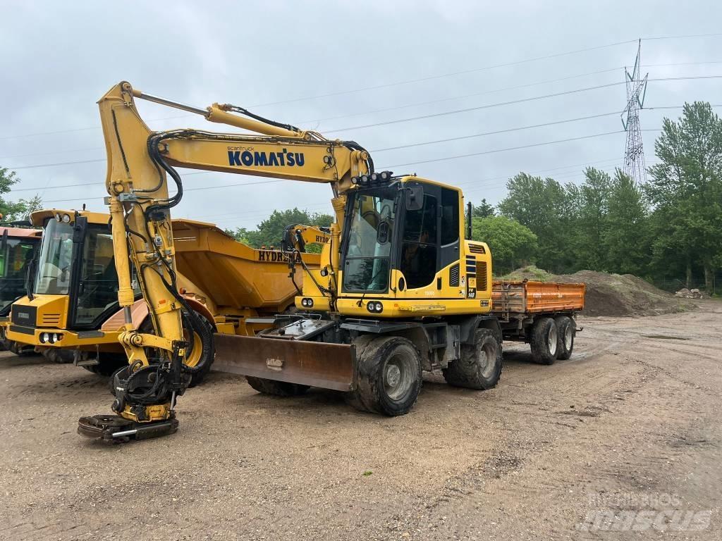 Komatsu PW 148 Lastik tekerli ekskavatörler
