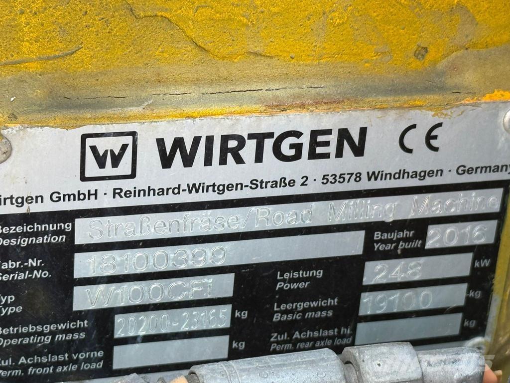 Wirtgen W100CFI Asfalt kaziyicilar