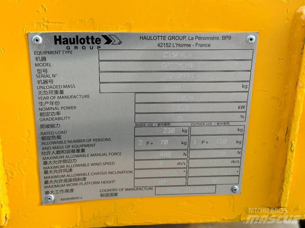 Haulotte OPTIMUM 8 Makasli platformlar