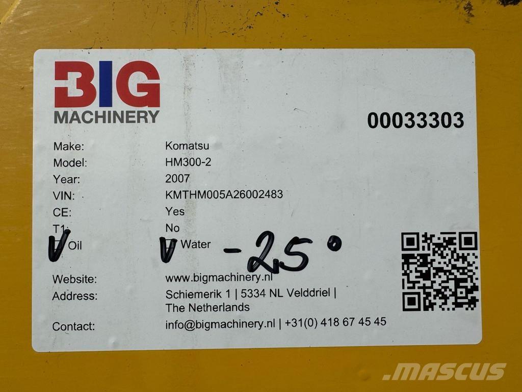 Komatsu HM300-2 Belden kirma kaya kamyonu