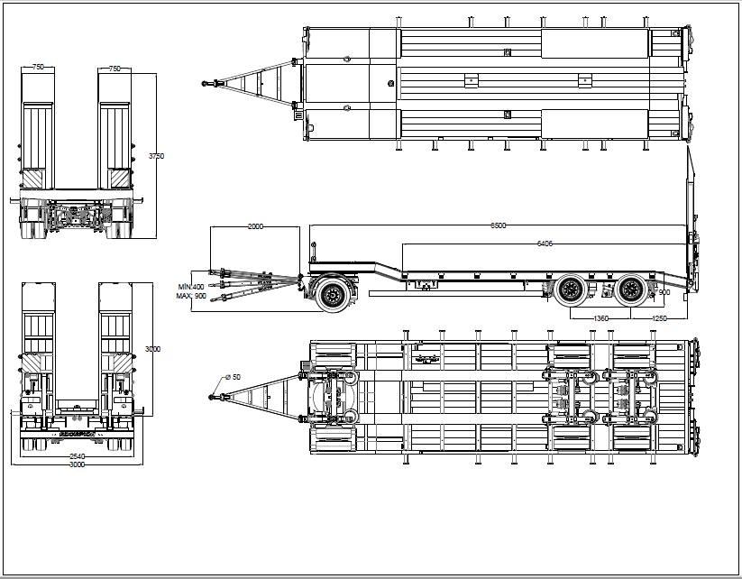 Scorpion SCR3 Low loader yari çekiciler
