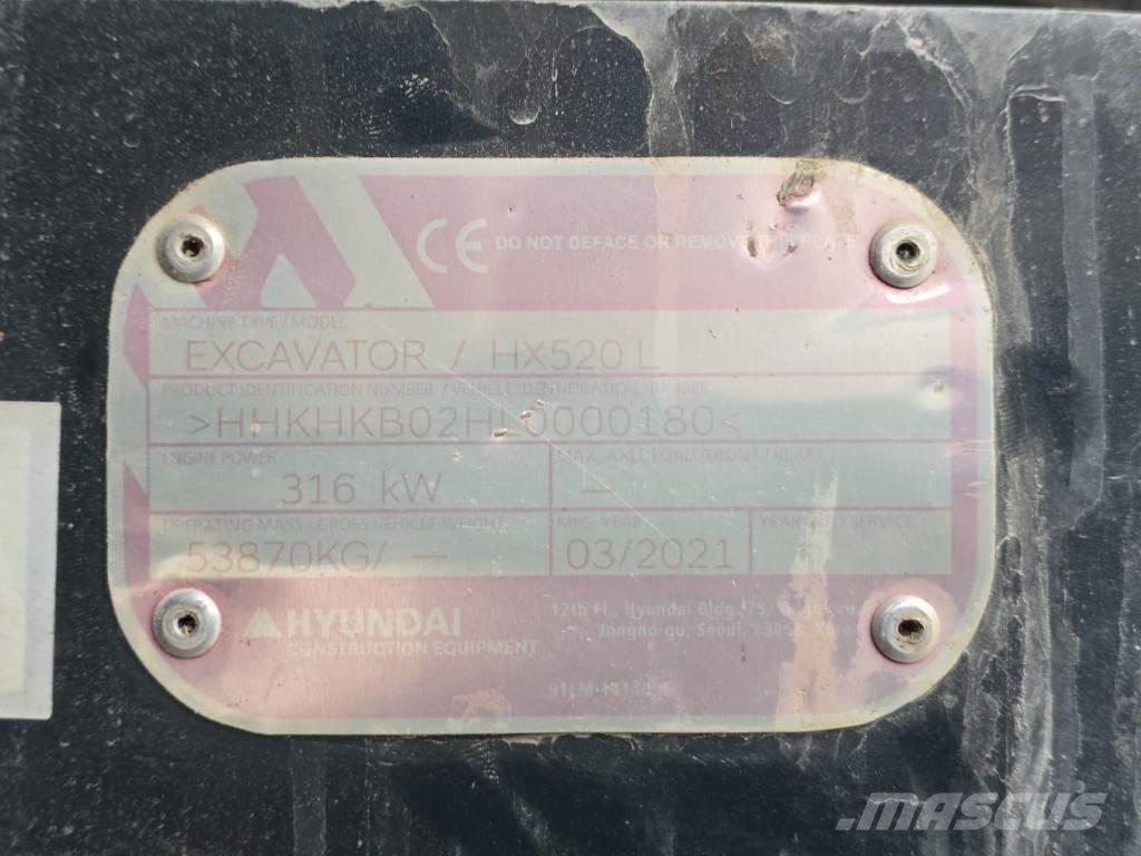 Hyundai HX 520 L Paletli ekskavatörler