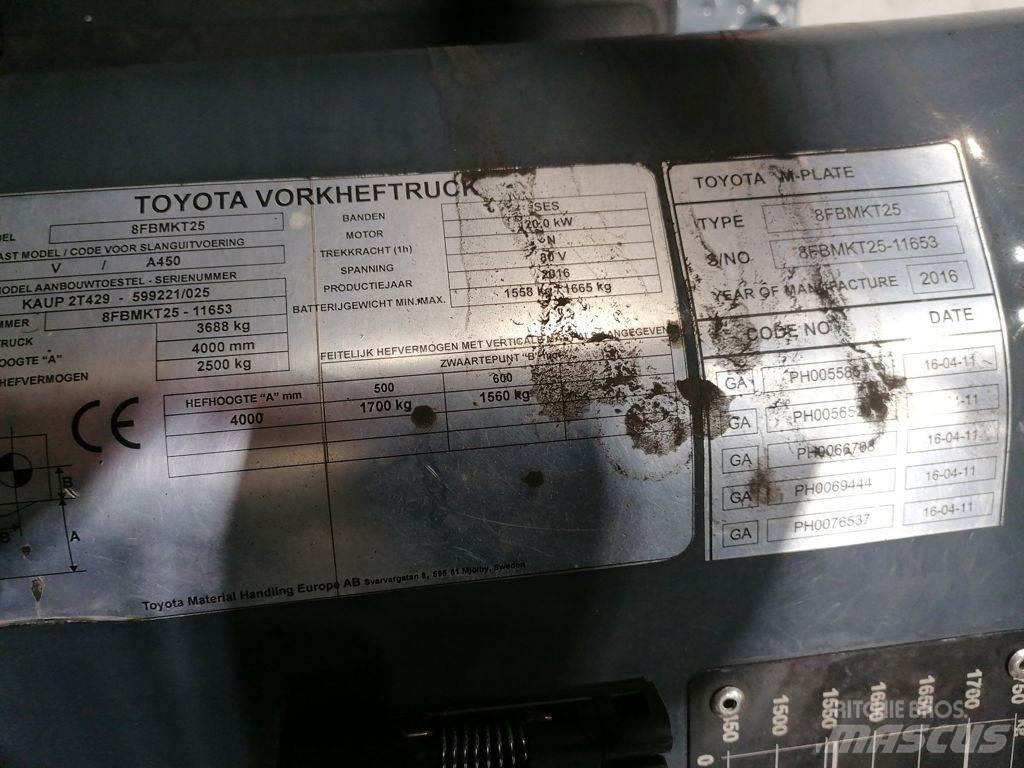 Toyota 8FBMKT25 Elektrikli forkliftler