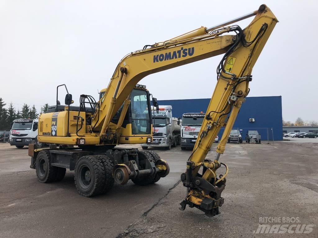 Komatsu PW160-7E0 Lastik tekerli ekskavatörler