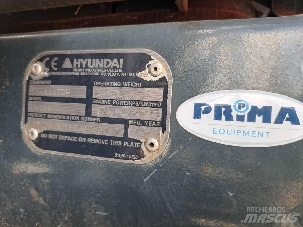 Hyundai HW160 Lastik tekerli ekskavatörler