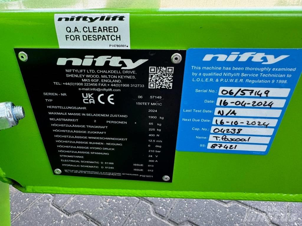 Niftylift 150 TET Tekerlekli platformlar