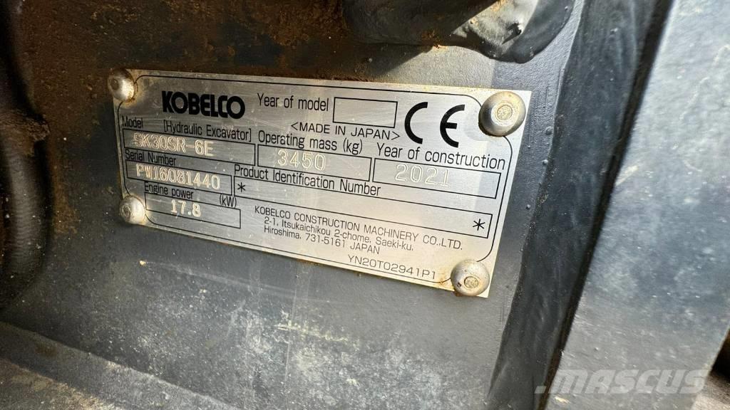 Kobelco SK 30 SR-6E Mini ekskavatörler, 7 tona dek