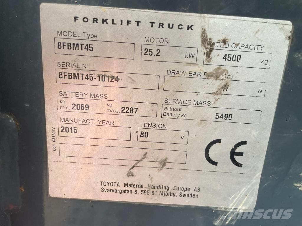 Toyota 8 FBMT 45 Elektrikli forkliftler