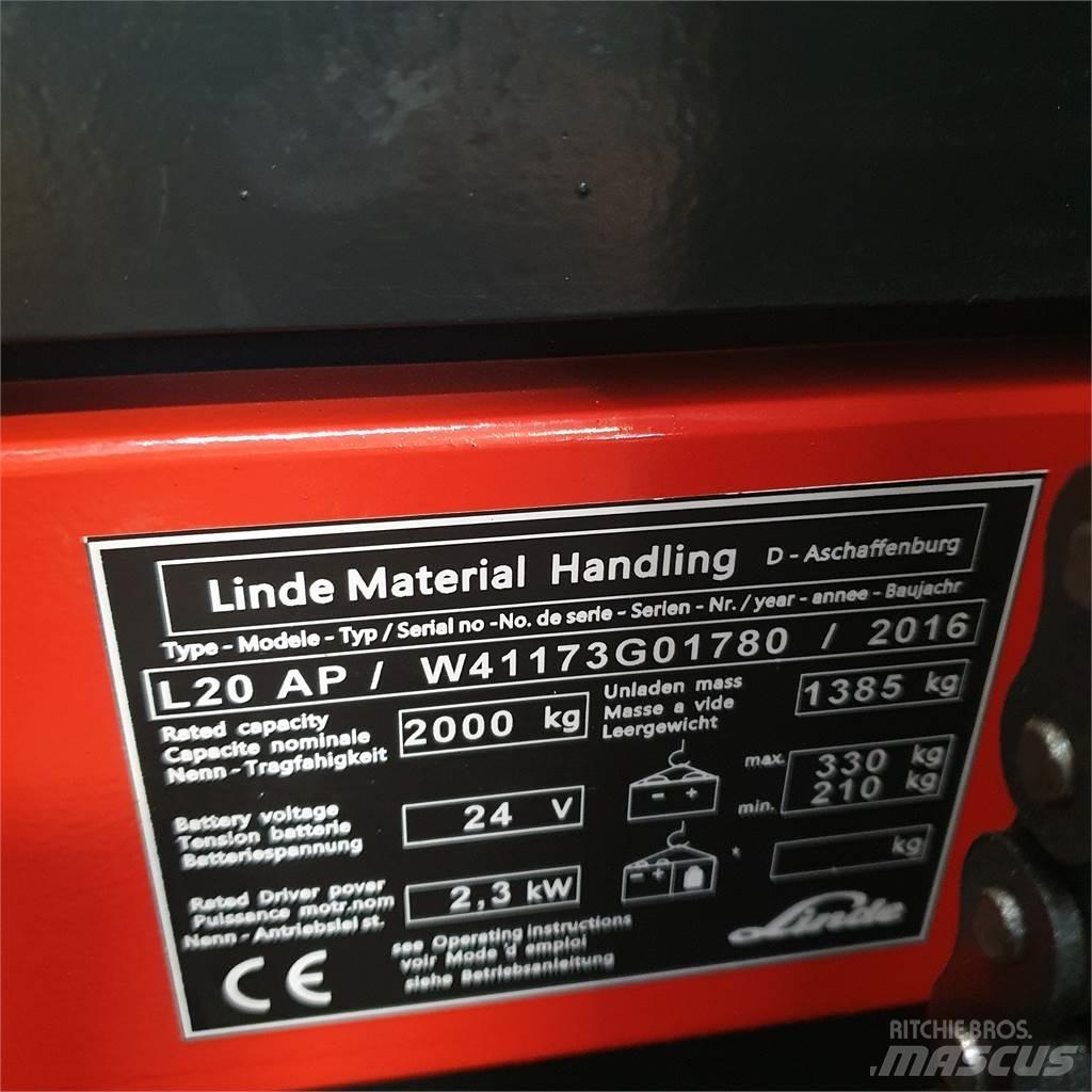 Linde L20APi Yaya kumandali istif makinasi