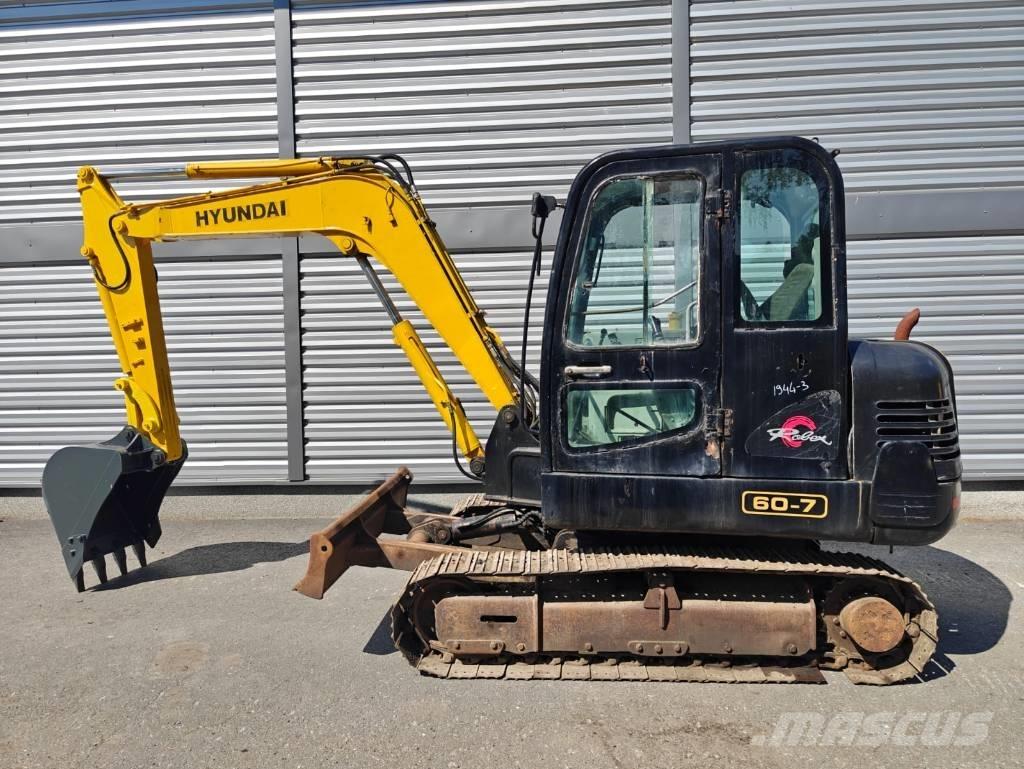 Hyundai R 60-7 Mini ekskavatörler, 7 tona dek